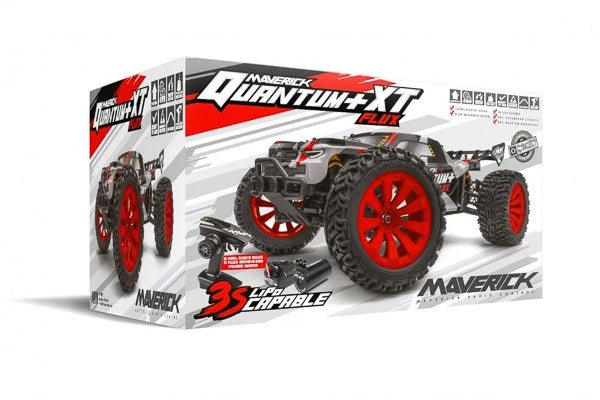 Maverick RC Quantum+ XT Flux 3S 1/10 4WD Stadium Truck - Red