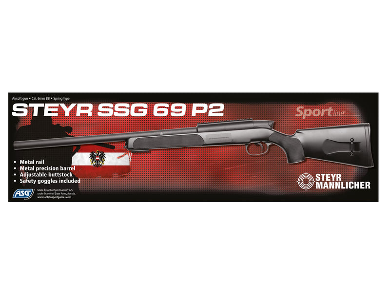 Steyr SSG 69 P2 sniper rifle, spring, sort