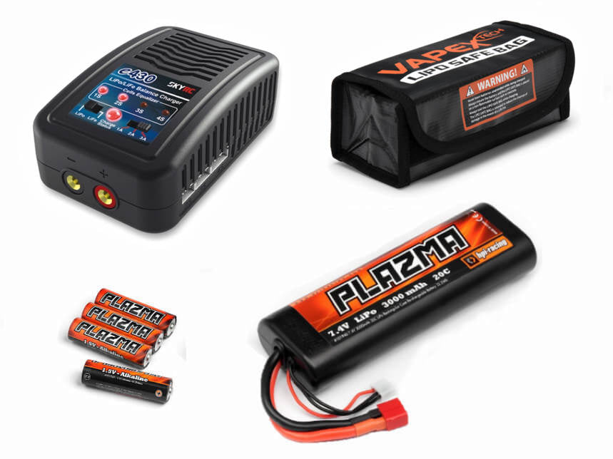 LiPo 2S Oplader & Batteri Pakke