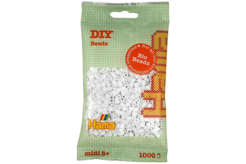 HAMA Hama BIO midi perler 1000stk hvid (01)