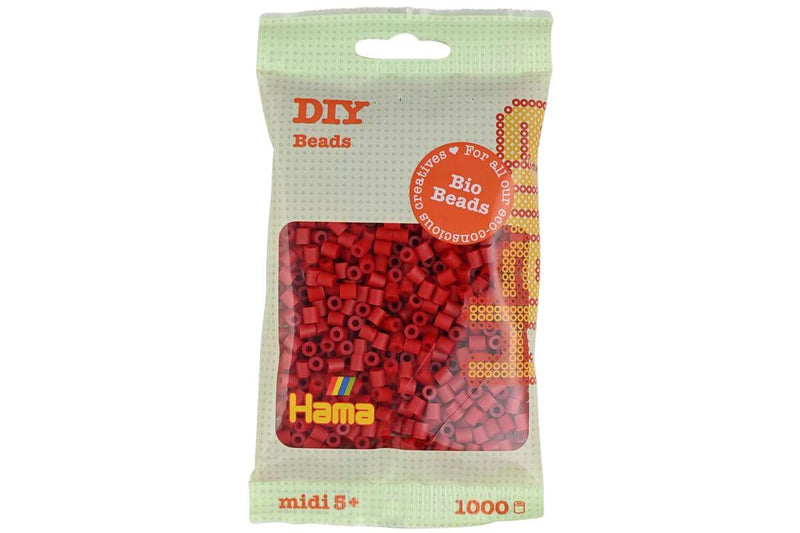 HAMA Hama BIO midi perler 1000stk mørkerød (22)