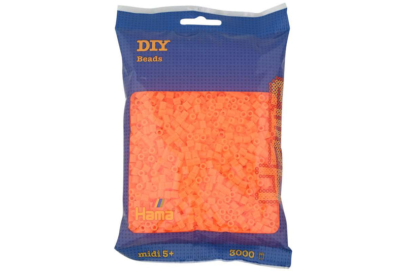 Hama midi perler 3000stk neon orange (38)