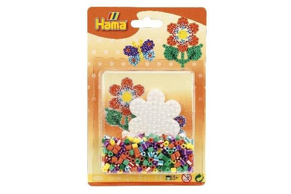 Hama midi blister lille blomst plade + perler