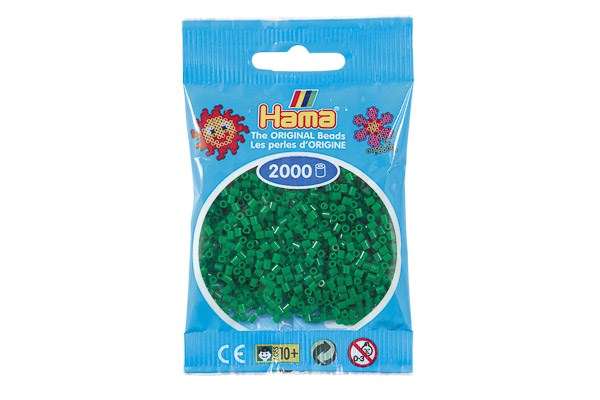 Hama mini perler 2000stk grøn