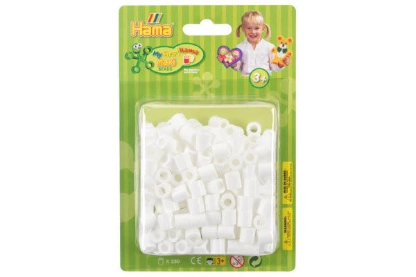 HAMA Hama maxi perler i blister 250stk hvid