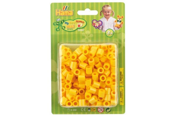 HAMA Maxi Perler i Blister 250stk Gul