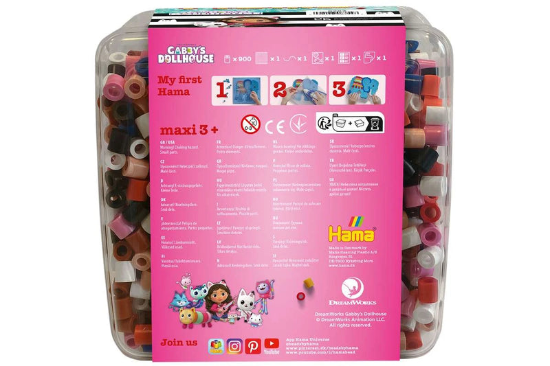 HAMA Hama maxi Gabby's Dollhouse perler+plade i bøtte