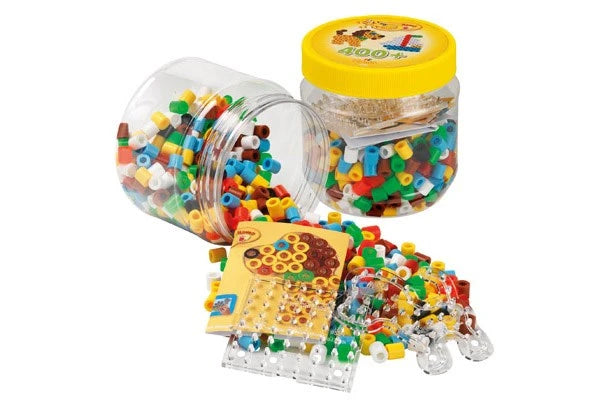 HAMA Hama maxi perler 400 perler+ 2 plader i gul dåse