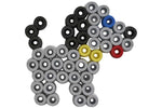 HAMA Hama maxi perler 3000stk + 4 plader i bøtte, gul