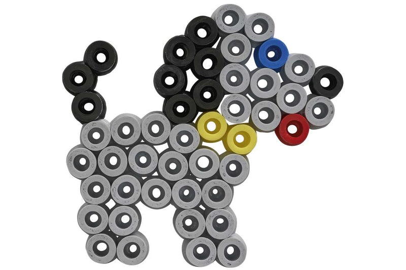 HAMA Hama maxi perler 3000stk + 4 plader i bøtte, gul