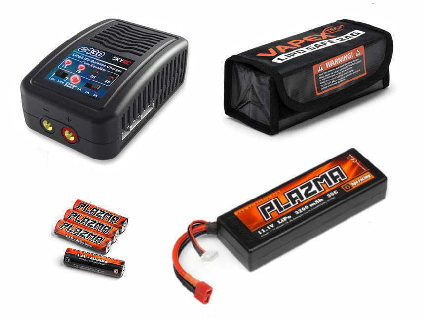 LiPo 3S Oplader & Batteri Pakke