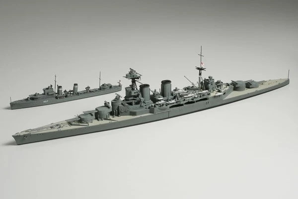 Tamiya 31806 1/700 British Battle Cruiser Hood & E Class Destro Byggesæt