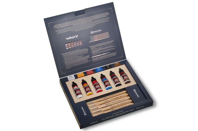Vallejo Ultimate Game Color miniature set, Paint & Brushes