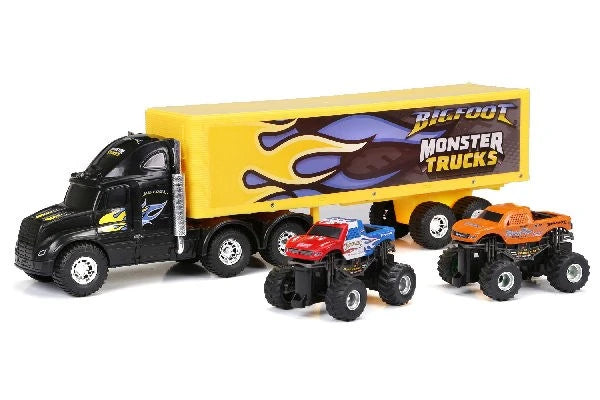 New Bright Fjernstyret Monster Truck Hauler med 2 trucks