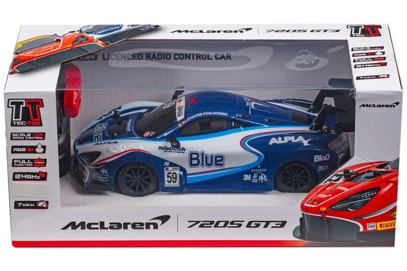 TEC-TOY McLaren 720S GT3 1/24 Fjernstyret Bil (vælg farve)