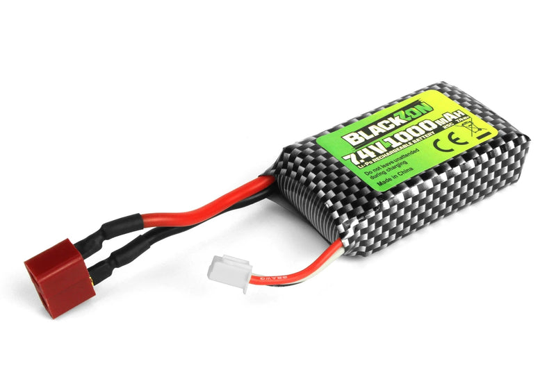 BLACKZON 540223 Batteri (LiPo 7.4V, 1000mAh), m/T-stik