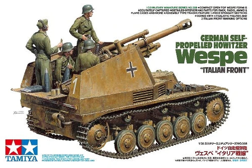 TAMIYA 35358 1/35 German Self-Propelled Howitzer Wespe "Italian Byggesæt