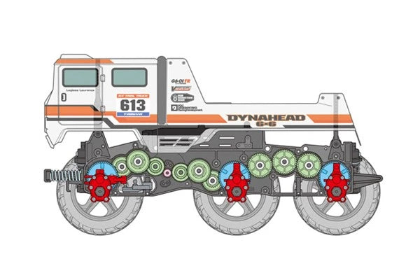TAMIYA Dynahead 6x6 (G6-01TR) 1/18 Fjernstyret Bil
