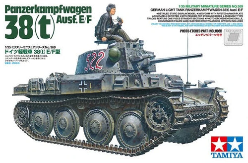 TAMIYA 35369 1/35 German Tank Panzerkampfwagen 38(t) Ausf.E/F Byggesæt