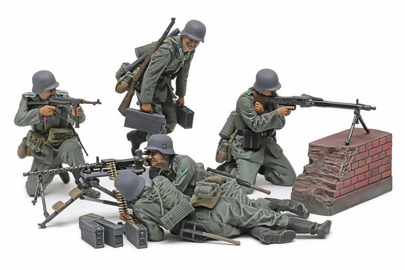 TAMIYA 35386 1/35 German Machine Gun Team Set (Mid-WWII) Modelfigurer