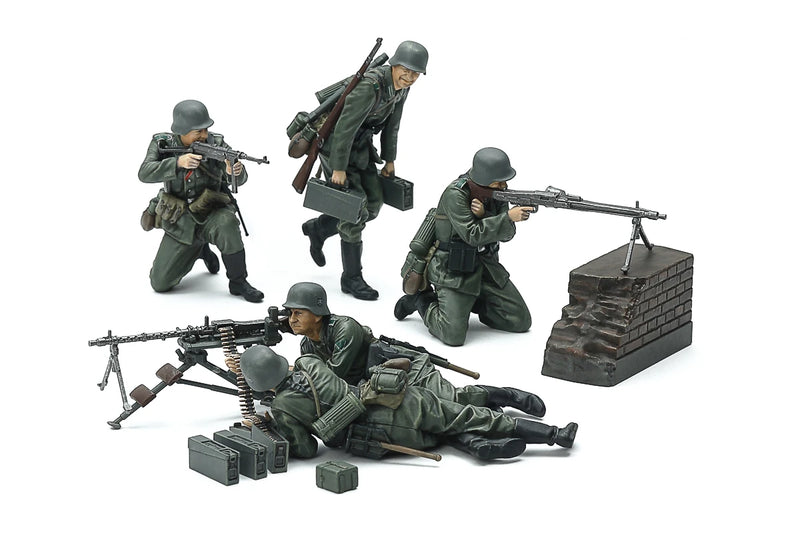 TAMIYA 35386 1/35 German Machine Gun Team Set (Mid-WWII) Modelfigurer