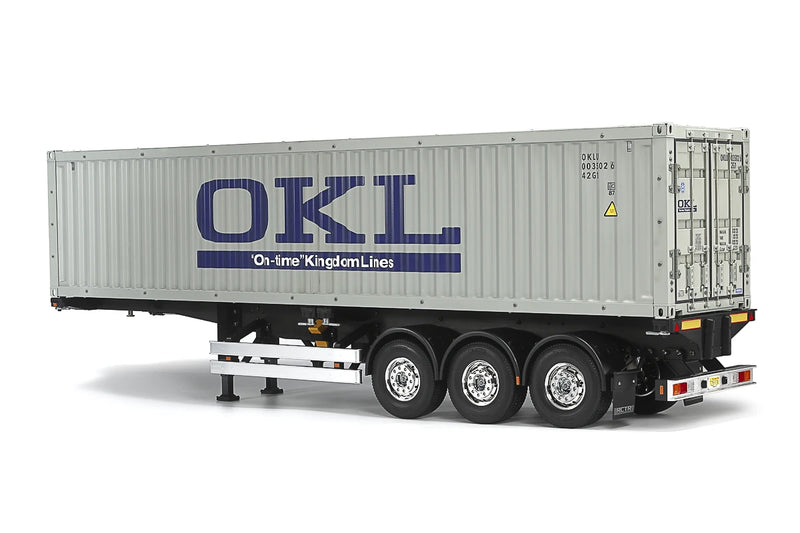 TAMIYA 56377 1/14 40-Fods Container 3-Akslet Semi-Trailer