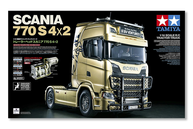 TAMIYA 56379 Scania 770 S 4x2 1/14 Fjernstyret Lastbil