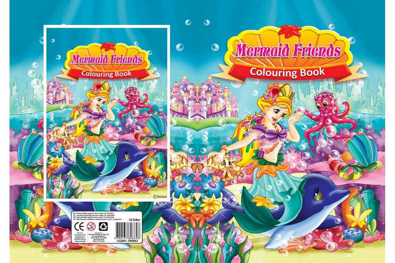 Malebog A4 Mermaid Friends 16 sider