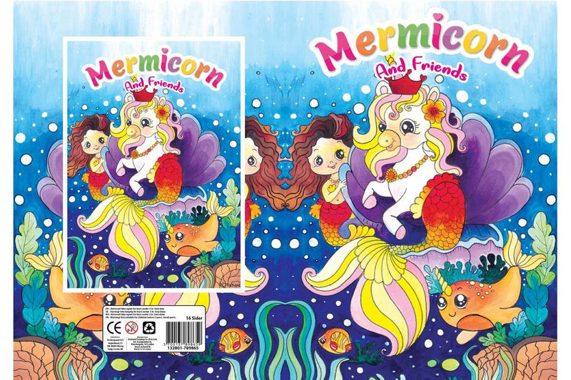 Malebog A4 Mermicorn 16 sider