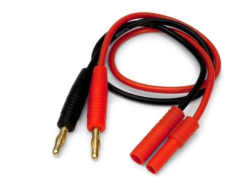 D-Max HXT 4mm Opladerkabel med 4mm Bananstik