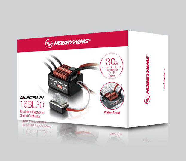 Hobbywing 30110000 QuicRun WP 16BL30 Sensorless ESC 2-3S 1/16 Bíl
