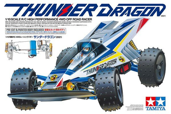 TAMIYA 47458 Thunder Dragon (2021) / UDEN ESC Fjernstyret Bil