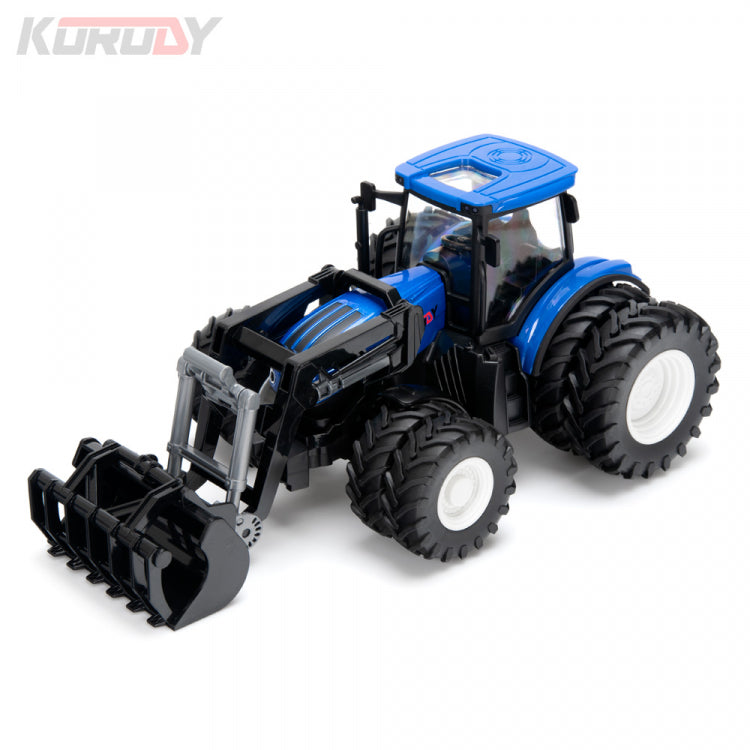Korody 1/24 Fjernstyret traktor med dobbelt hjul og frontlæsser