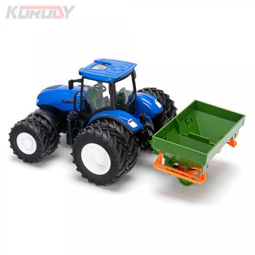 Korody 1/24 Fjernstyret traktor med dobbelt hjul og gødningsspreder