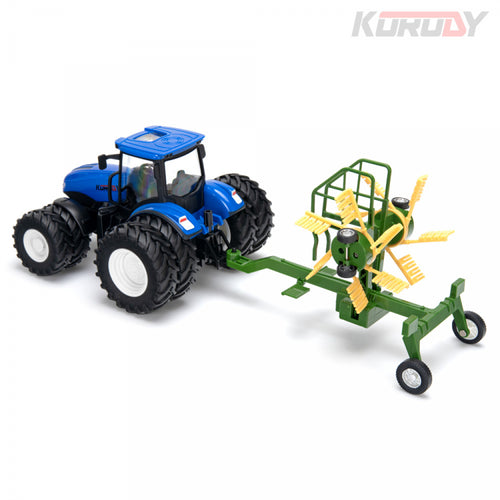 Korody 1/24 Fjernstyret traktor med dobbelt hjul og høvendert