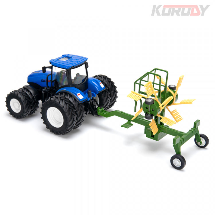 Korody 1/24 Fjernstyret traktor med dobbelt hjul og høvendert
