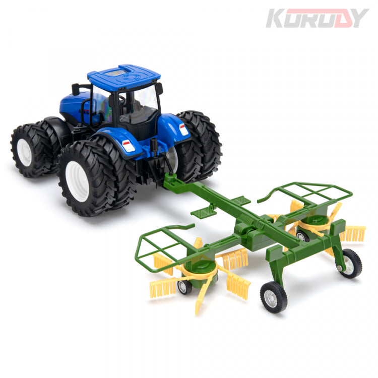 Korody 1/24 Fjernstyret traktor med dobbelt hjul og høvendert