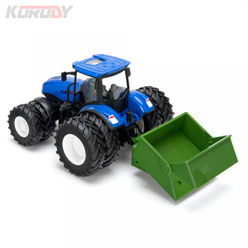 Korody 1/24 Fjernstyret traktor med dobbelt hjul og vippe skovl