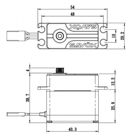 Savöx SB-2280SG Servo 50Kg 0,14s HV Alu Brushless