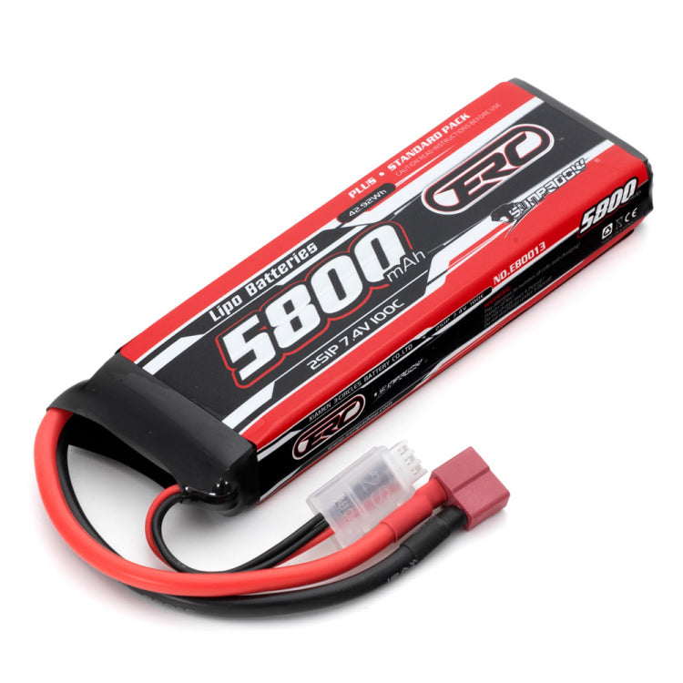 Sunpadow 2S 7,4V 5800mAh 100C T-Connector Li-Po Batteri