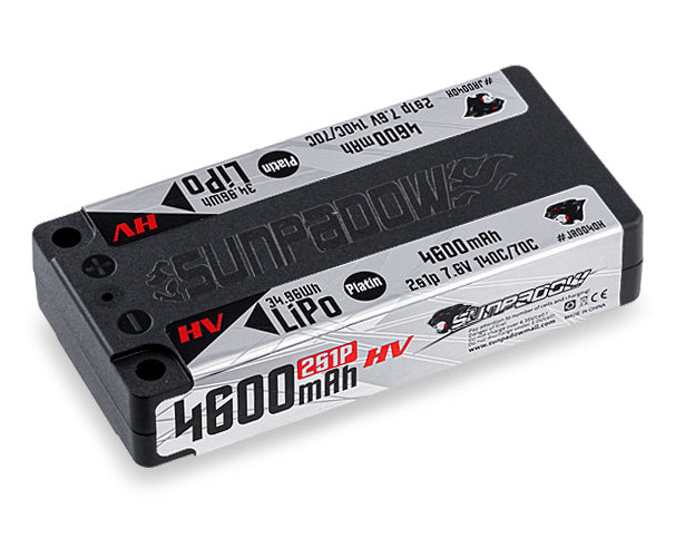 Sunpadow 2S 7,6V 4600mAh 140C Platin HV Shorty ULCG Li-Po Batteri
