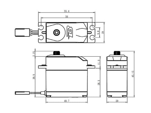 Savöx B-08KG Servo, Metal Gear, 8Kg 0,15s