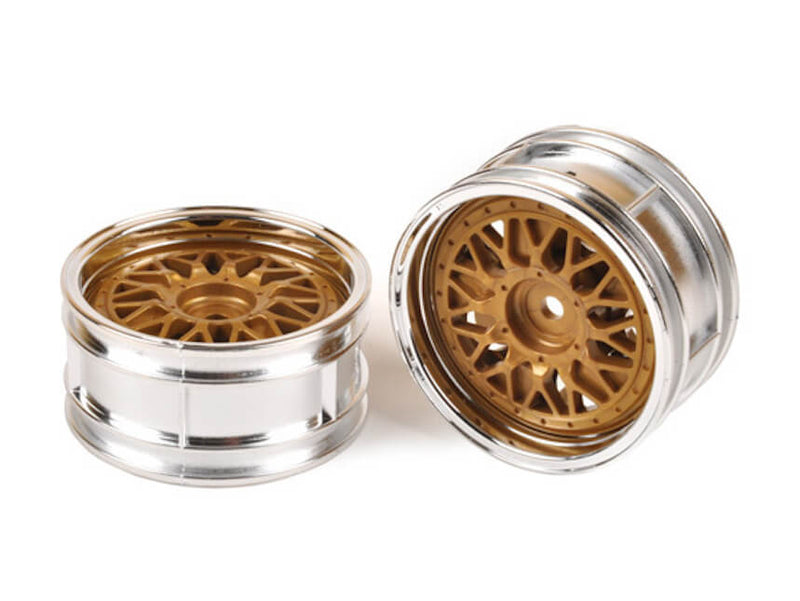 Tamiya 50548 2-Piece 'BBS' Mesh Wheels 26mm, Guld (2 stk)