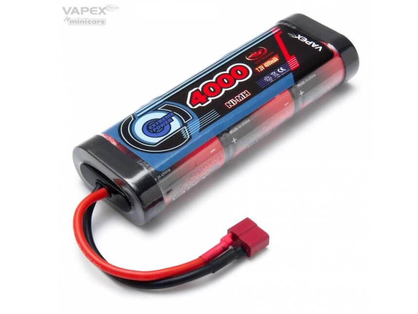 Vapex 7.2V NiMH Batteri 4000mAh m. T-stik