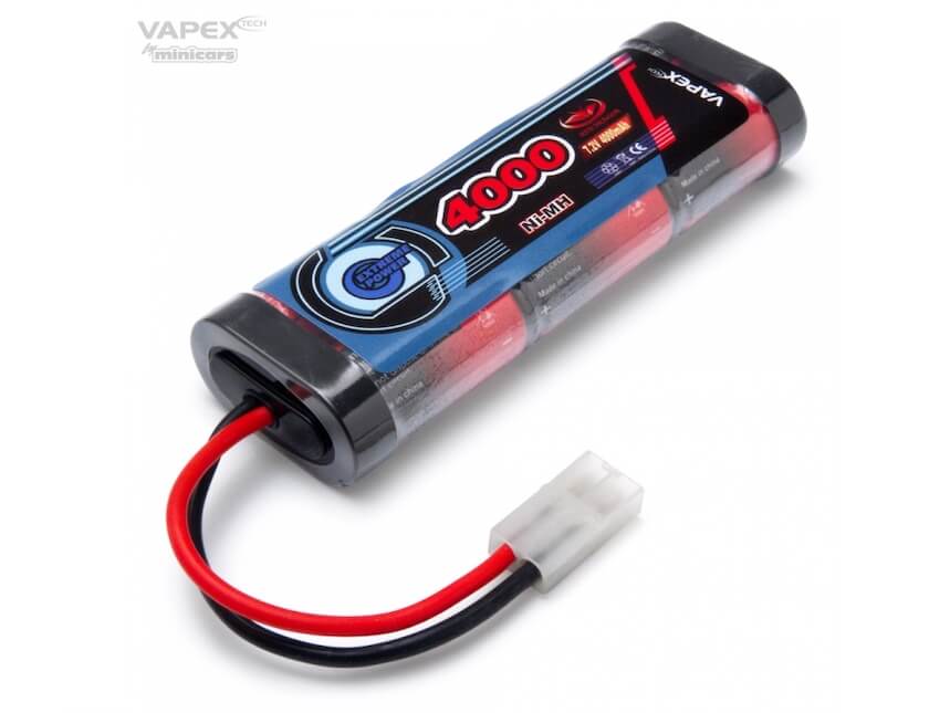 Vapex 7.2V NiMH Batteri 4000mAh m. Tamiya stik