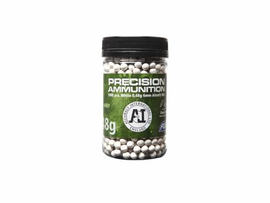 Airsoft BB, 0,48g - 1000 pcs. I flaske, hvid