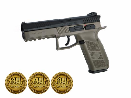 Airsoftpistol,GBB,PL,MS,CZ P-09 Incl.Case,BLK/TAN