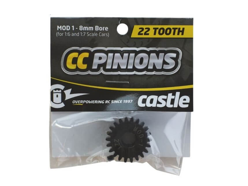 Castle Creations Pinion Gear Mod 1 - 8mm Aksel (Vælg Variant)