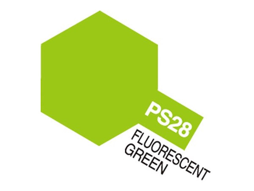 Tamiya PS-28 Flourescent Green Spray Maling - Speedhobby.dk Alt i Fjernstyrede Biler og Tilbehør