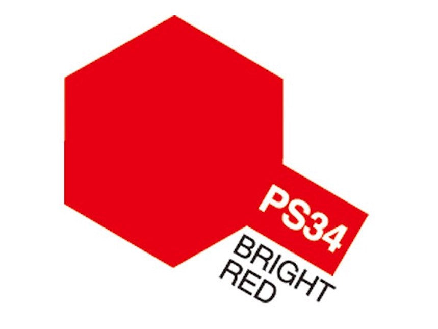 Tamiya PS-34 Bright Red Spray Maling - Speedhobby.dk Alt i Fjernstyrede Biler og Tilbehør